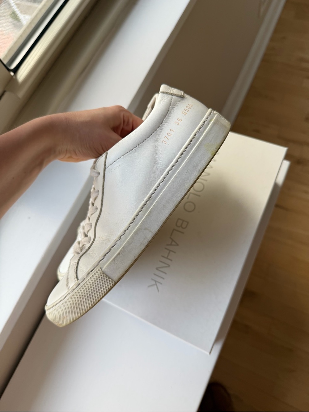 Common Projects White Leather Low-Top Sneakers